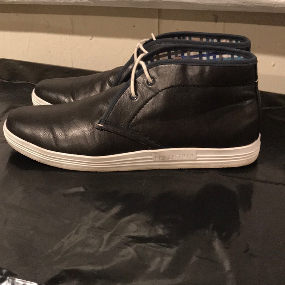 Ben Sherman Navy Leather Chukka Sneaker Boots 13D
